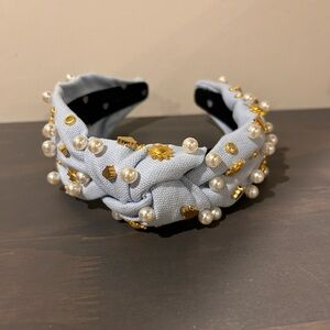 Lele Sadoughi Cloud Charm Knotted Headband Sky Blue